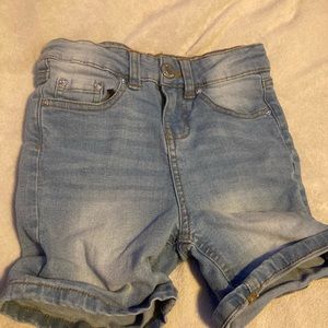 Blue denim kids shorts girls size 8 through 10 jeans